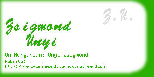 zsigmond unyi business card